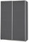 Rauch Möbel Caracas Schrank Schwebetürenschrank, Grau metallic, Schwarz, 2-trg., inkl. Zubehörpaket Premium 2 Kleiderstangen, 6 Einlegeböden, 1 Hakenleiste, 1 Türdämpfer-Set, BxHxT 136x210x62 cm