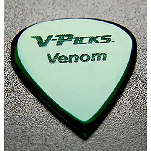 V-Picks™ »VENOM - GUITAR PICK« Plektren für Gitarre - 1.5mm - Farbe: Emerald Green