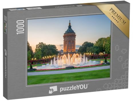 puzzleYOU: Puzzle 1000 Teile „Mannheim, Deutschland“ – aus der Puzzle-Kollektion Brunnen, Mannheim, Deutschland, Brücken & Brunnen, Regionale Puzzles Deutschland