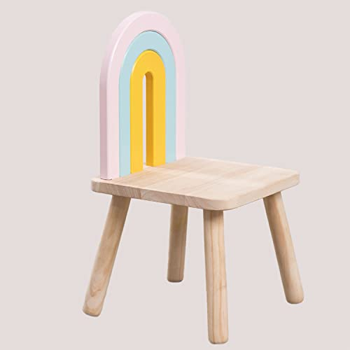 SKLUM Kinderstuhl aus Holz Mini Rainbow Kids Braun Natur