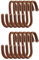 Brute Strength - S-Haken mit Vollnarbenleder umwickelt - 12 Stück - Cognac - 10 cm Edelstahl-Metallbügel Aufhängehaken für Küche, Werkstatt, Bad