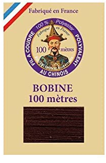 Sajou Fil à Coudre Polyvalent - Fil au Chinois Fabriqué en France - Coloris 480 : Café 100 m