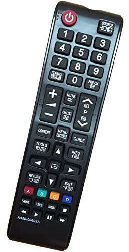 Remplacement Telecommande Universelle Samsung Télécommande Samsung AA59-00602A pour Samsung UE22ES5000 UE26EH4000 W UE32EH4003 W UE32EH5000 W UE40EH5000 W PS43E450 A1W - Aucun Réglage Requis