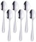 BISDARUN Silberne Teelöffel, Espressolöffel, Edelstahl, Set mit 6 kleinen Kaffeelöffeln, Dessertlöffeln, 13,5 cm