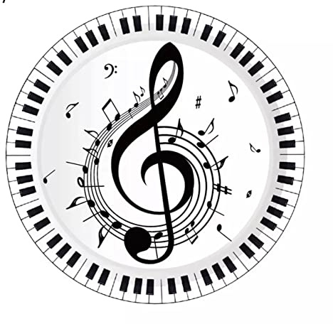 Love Balloons Bedfordshire 9” Music Note Disposable Party Plates x8