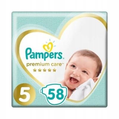Pampers Windeln Größe 5 (11-16kg), Premium Care Windeln, 58 Stück, Bester Komfort und Schutz empfindlicher Haut von Pampers
