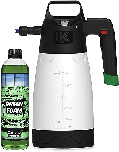 GxDetail Green Foam 500 ml. – Espuma de Lavado Verde para Coche – Incluye IK FOAM - Limpieza Profunda – Espuma Densa y pH Neutro – Seguro para Pintura - Efecto Nieve.