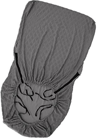 LOVIVER Funda para Silla con Brazo de Madera Funda elástica para Elegante Accesorio Lavable de Amplio Uso Hecho de poliéster Spandex Tela Jacquard, Gris