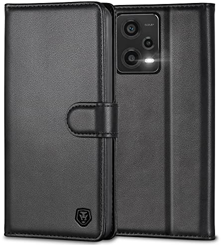 Handyhülle für Xiaomi Redmi Note 12 Pro Hülle PU Leder Klapphülle Case Brieftasche Kartenfach Ständer Magnet Etui Handytasche Cover Schutzhülle für Redmi Note 12 Pro/Poco X5 Pro 5G - Schwarz