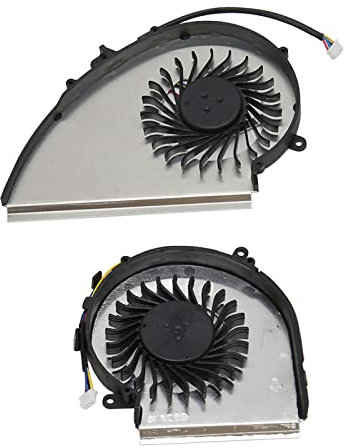 Vikye Paire de Ventilateurs de Refroidissement CPU Gpu pour MSI GE72VR GP72VR GP72MVR, Ventilateur de Refroidissement CPU en Alliage D'aluminium à 4 Broches, Ventilateur de (Processeur+GPU)