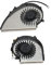 Vikye Paire de Ventilateurs de Refroidissement CPU Gpu pour MSI GE72VR GP72VR GP72MVR, Ventilateur de Refroidissement CPU en Alliage D'aluminium à 4 Broches, Ventilateur de (Processeur+GPU)