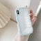 UEEBAI Case for iPhone X/XS, Clear Case Cute Curvy Aesthetic Wave Wavy Frame Slim Fit Shockproof Phone Bumper Cover Translucent Soft Pretty Protective TPU Case for girls women - Baby Blue