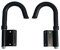 WBTY Telescopic Ladder Hook Stabilizers, Spacer Roof Hook Set, Handle Stabilizer and Extension Ladders (Black)