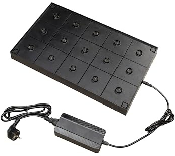 Konstsmide Ladestation für Mini Tischleuchten | schwarz | Platz für bis zu 15 Mini Tischleuchten | Indoor | 47 x 29 x 4 cm | 7836-750
