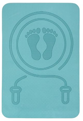 Amagogo Springseilmatte, Fitness-Übungsmatte, Schalldämmung, rutschfest, Springseil-Pad, Seilspringmatte für Pilates, Blau, Stretching, 0.6 dick