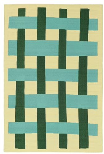RugVista Charlie, In & Outdoor Teppich, Rechteckig, 140 x 200 cm, Außenteppich, UV-beständig, Wasserabweisend, Allergikerfreundlich, Balkon, Innenhof, Garten und Terrasse, Grün