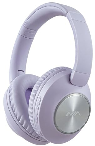 XuanGui Over Ear Wireless Bluetooth Headphones, Foldable Wireless Stereo Sound Headphones with Microphone, 20 Hours Battery Life, Bluetooth 5.3 Headphones for Office/Travel (Purple)