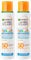 Garnier Ambre Solaire Kids Advanced Sensitive SPF50+ Sonnenschutzspray Anti-Sand, wasserfest, sehr hoher Schutz für Kinder für empfindliche Haut, fettet nicht - 2 Flaschen à 150 ml