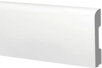 Battiscopa BC Spazzolato in POLIMERI EqualWood HI-TEC 68x10mm Bianco, Alluminio ecc. BIANCO LISCIO