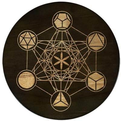 Generic Mesa de Altar Wiccan, Bandeja de Piedras, Planchette de Madera con Rejilla, Suministros de Bruja decoración Wiccan para el hogar