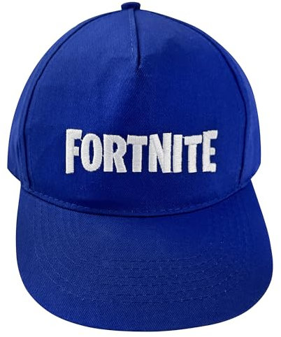 Fortnite Difuzed Unisex Kinder Jugend verstellbare Baseballkappe schwarz oder blau S/M/L ikonische Mütze Kopfbedeckung für Gamer Fans, blau, M