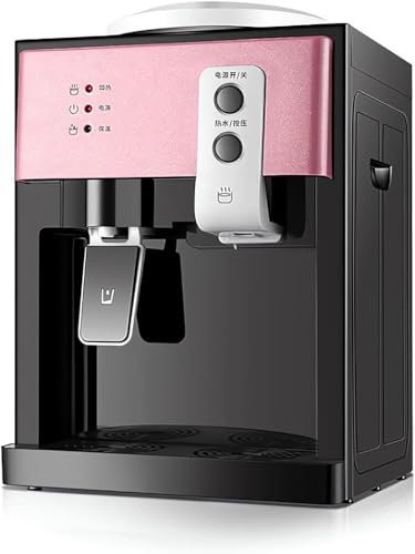 Water Cooler Hot & Cold Water Dispenser Reliable, Compact Countertop Bottled Water Dispenser Designed for Use in Your Kitchen or Office. Easy to Set Up, Mains Plug Socket Required,Rose-gold