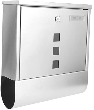 KONTONTY Buzón Exterior De Acero Inoxidable Grande para Buzones Correos Cerradura