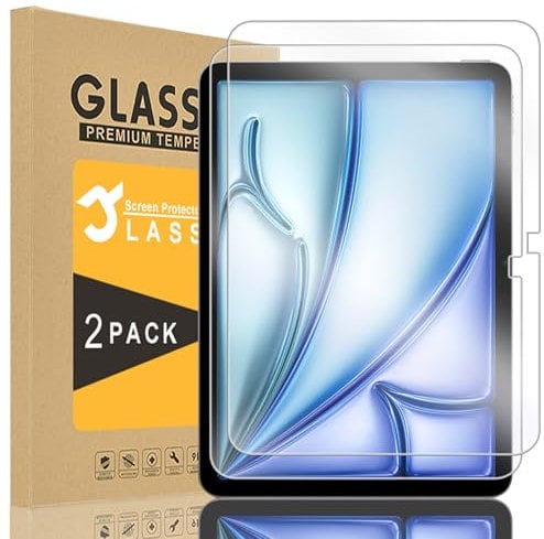 2 Pack For iPad Pro 12.9-Inch, 2022/2021/2020/2018 (6th/5th/4th/3rd Generation) Tempered Glass Screen Protector, Scratch-Resistant, 9H Hardness, HD Clarity, Bubble Free