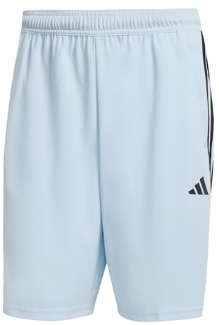 adidas Herren Train Essentials Piqué 3-Stripes Training Shorts, Glow Blue/Black, S
