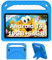 DMOAO Tablette Enfants 7 Pouces, Tablette Android 14 avec 5G Wi-FI 6, 10Go RAM+64Go ROM(TF 1To), Tablette Tactile Octa-Core, Widevine L1, 3500mAh, Contrôle Parental Tablette Enfant avec EVA Cas, Bleu