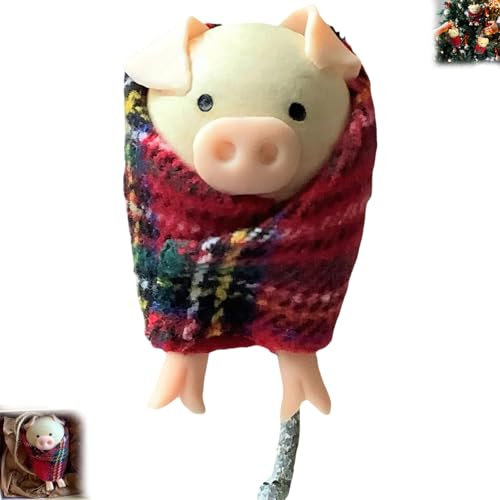 Schweine in Decken, Schweine in Decken, Baumschmuck, Schweine in Decken, Weihnachtsschmuck, handgefertigt, niedliche Schweine, hängende Ornamente für Weihnachtsbaum, Heimdekoration (1)
