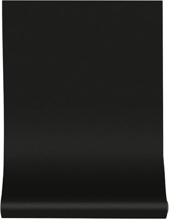 KIBOHOME 394''x23.6'' Black Contact Paper Black Peel and Stick Wallpaper Textured Matte Solid Color Self Adhesive Wall Paper Removable Renter Friendly for Cabinets Drawers Bedroom Kitchen