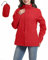 Zdoynto Regenjacke Damen Dünne Wasserdicht mit Kapuze Outdoorjacke Packbare Leicht Fahrrad Jacke Fahrradjacke Windbreaker Reisen Treking Fahrrad Rot M