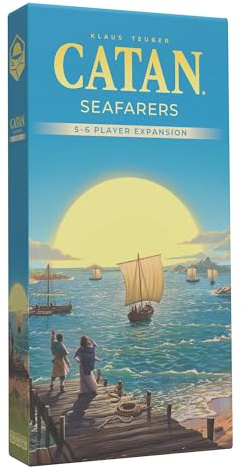 CATAN Seafarers Brettspielerweiterung für 5-6 Spieler (6. Auflage) Fügen Sie mehr Spieler zu Ihrem Abenteuer hinzu, Strategiespiel für Kinder und Erwachsene, Alter 12+, 3-6 Spieler, 60-90 Minuten