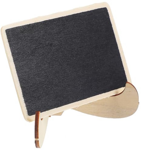 Kleiner Kreidetafel Schild mit Sockel, Schwarze Schreibtischdeko