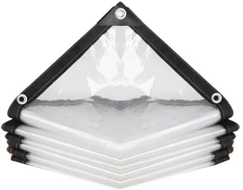 Nicear Lona Transparente Perforada De Polietileno Resistente Para Jardín (1 X 2 M), Resistente a Los Rayos UV, Protección Para Plantas De Exterior, Bordes Reforzados Para Invernaderos, Piscinas
