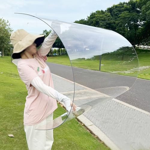 Bâche de toiture en polycarbonate transparent - Résistante aux UV - Panneaux en plastique imperméable pour serres, abris de jardin, abris d'auto et clôtures (1,22 x 2 m)