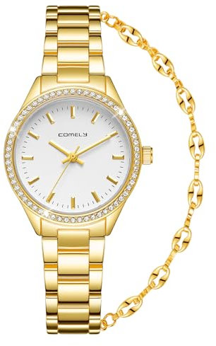 CIVO Uhren Damen Gold Armbanduhr: Edelstahl Damenuhr Klein - Wasserdicht Uhr für Frauen mit Armband