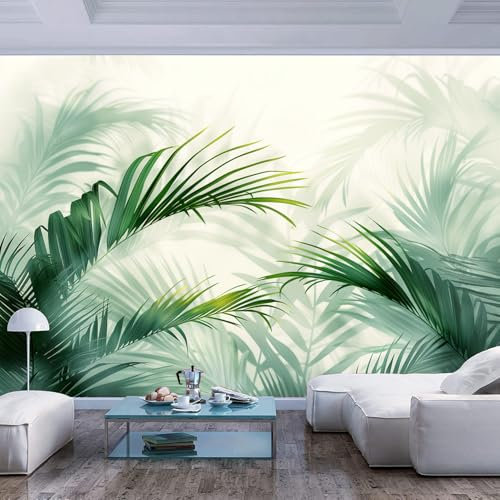 fotomural personalizado Hojas verdes de plantas de acuarela restaurante oficina habitación los niños familiar pasillo tapiz artístico murales Pintura Arte Sala