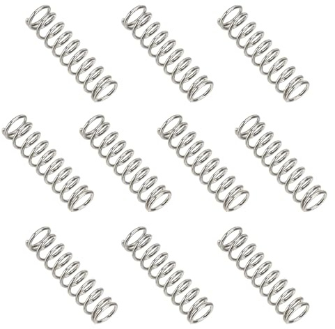 sourcing map Druckfeder 4mm OD 0,5mm Draht 15mm Freie Länge 304 Edelstahl Kleine Verlängerungsfeder für DIY Projekte Home Shop Reparaturen (Silberton, 10 Stück)