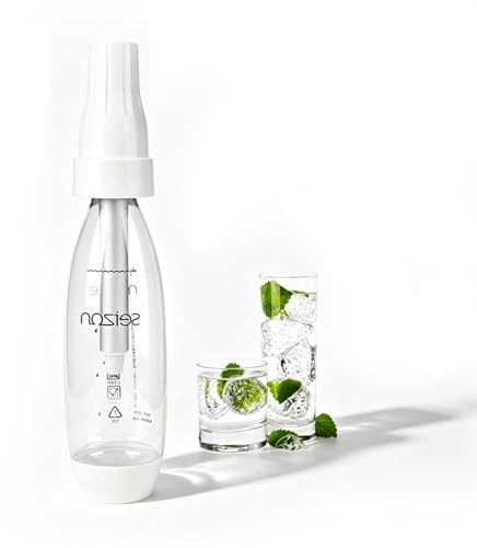 Sparkling Water Maker 1000ML Soda Maker Bottles Portable Soda Water Making Machine Drinking Bottle for Soft Drinks Cocktails Home Travel Bar Counter Picnic