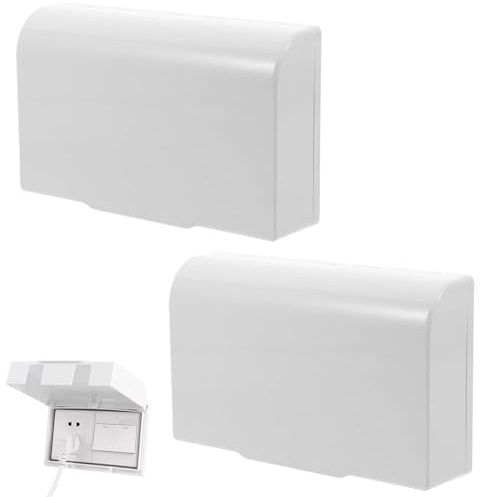 2 Pack UK Plug Socket Covers, Childproof Electrical Outlet Protectors, Waterproof & Dustproof Safety Covers for Home, Nursery & Daycare