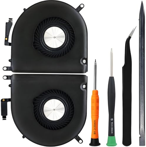 ZHUROUPU Reemplazo del ventilador de refrigeración de la CPU del lado izquierdo y derecho para MacBook Pro de 15 pulgadas A1398 (finales de 2013, mediados de 2014, mediados de 2015)