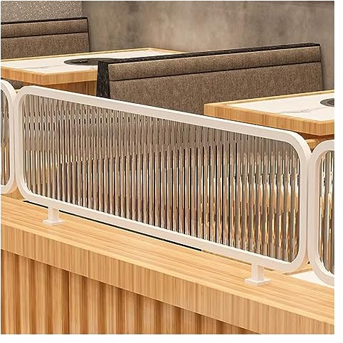 Dekorative Gitter-Trennwände aus Eisen, erhöht, gestreift, halbtransparent, halbwandig, 30 cm, niedriger Zaun, Schreibtisch-Trennwand für Restaurants und Essbereiche