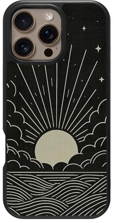 Case Collection Celestial Line Art for iPhone 16 Pro Case, Moon Energy | 10ft CoreShock Drop Protection, MagSafe Compatible with 1600g Magnet Hold, Glossy Finish Print, Microfibre Lining, Gift Box