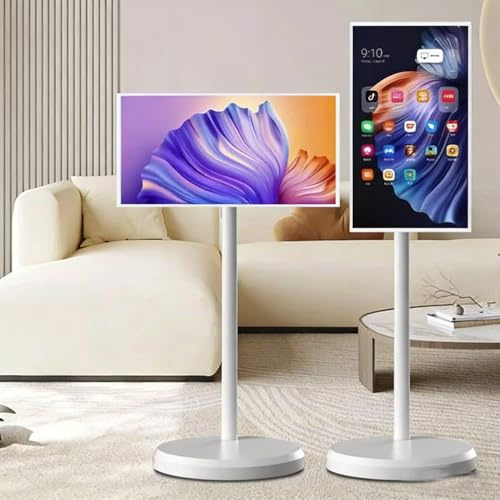 GLBMXDD Televisor Inteligente portátil de 21,5/24/27/32, Monitor portátil con Pantalla táctil, Control por Voz,cámara 4K, Pantalla táctil de 10 Puntos 8G128G para Dormitorio y Oficina 21.5inches