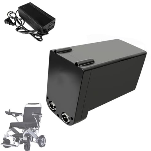 JCXYL EV Batería de 24 V 10 Ah 12 Ah 14 Ah 8 Ah para Silla de Ruedas eléctrica. Paquete de baterías de Litio de 24 voltios para Motor de Scooter de Movilidad con Cargador.,24v 12ah