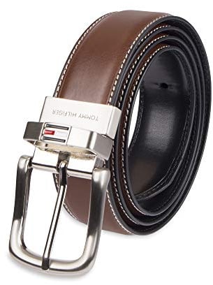 Tommy Hilfiger Men's Reversible Belt Dark Brown