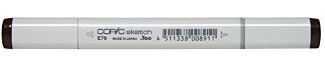 COPIC Sketch Marker Typ E - 79, Cashew, professioneller Pinselmarker, mit einer Super-Brush-Spitze und einer Medium-Broad-Spitze