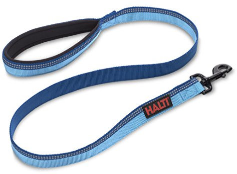 HALTI Lead For Dogs, Size Small, Blue, 1.2m, Premium Nylon Puppy & Dog Leash, Reflective, Neoprene-Padded Handle, Comfortable & Easy to Use, For Small, Medium & Large Dogs